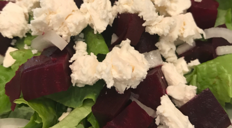 Beets and Feta with Greens